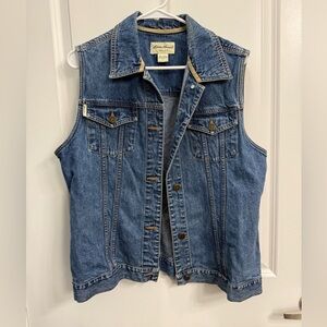 Eddie Bauer Blue Denim Vest
